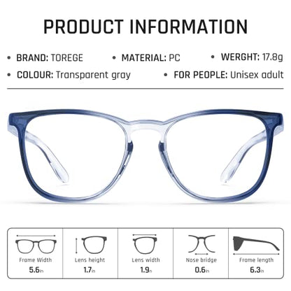 TOREGE Clear Safety Glasses, Stylish Safety Goggles Eye Protection Glass With Anti-Fog And Anti-Blue Light Lens, Upgrade Gradient Lab Goggles Eyewear For Men Women (Gradient Deep Purple Blue) - color: Gradient Deep Purple Blue