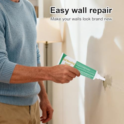 Drywall Repair Kit, Wall Mending Agent with Scraper Sandpaper & Nozzle Extender Spackling Filler for Holes Cracks Walls & Ceilings