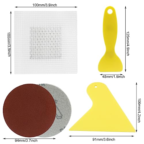 12 PCS Drywall Repair Patch Kit, 2 inch Self Adhesive Aluminum Repair Patch Metal Sheetrock Ceiling Mesh Repair for Plasterboard Drywall Hole Repair