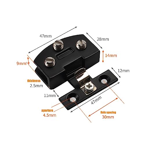 Black Glass Door Hinge Cabinet and Bathroom Door Hinge Suitable for Thickness of 5-8mm - color: black (5 pairs (= 10 pieces))
