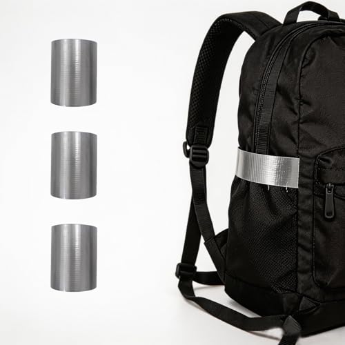 6 Pcs Mini Duct Tape, Portable Travel Duct Tape with Rope and Carabiner, Pocket Size Duc Tape for Outdoor Camping Travel Cycling Emergency Repair, 2" Wide x 10 Feet per Roll