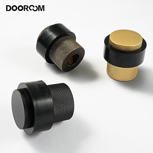 1-1/2 Inch Length, 1-3/5 Height, Cylindrical Floor Mount Door Stopper Holder - Heavy Duty, Brass, Bronze Finish, Keeps Door Open, 1 Pack - color: Bronze