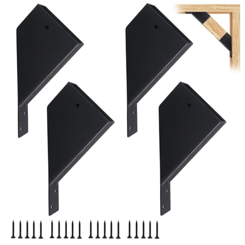 4 Pcs Pergola Brackets, 45-Degree Angle Bracket. Specially for Reinforcing Gazebos. Fits 2" x 4" Lumber. with Drainage Holes. Build a Stable Pergola Easily.