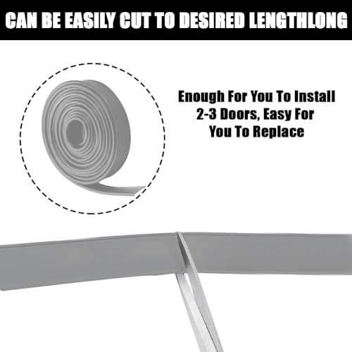 Shower Bottom Waterproof Door Rubber Sweep Trim Black Seal for Home Bathroom, 108 x 13/16 x 5/32 Inch Tee Insert Shape (Grey) - color: Gray
