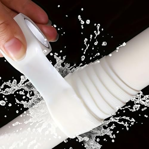 Self-Fusing Tape – Instant Leak Repair Tape for Kitchen, Pipes & Plumbing; Waterproof, Heat-Resistant, Stretchable Silicone Tape for PVC, Glass, Metal & Stone Surfaces
