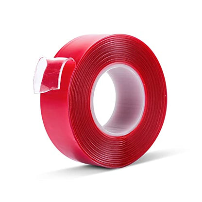 Double Sided Mounting Tape - 1 Inch Wide 10 Feet Long Adhesive Removable Clear Heavy Duty Double Sided Tape for Wall Mount,Photo/Art/Glass Mounting - size: 1"
