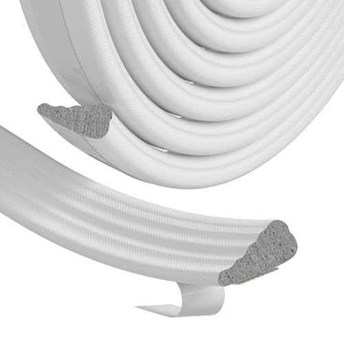 Weather Stripping Door Seal Strip for Door Frame,Window Insulation for Winter,Doors Soundproofing Gap Filler,Window Sealer Exterior Doors Weather Stripping,Foam Windows Draft Stopper (White,196'') - color: White, size: 196''