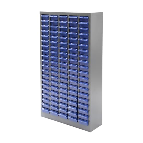 biosp 100 Drawers Bolt and Nut Tool Storage Cabinet Parts Cabinet Hardware Organization Shelves Bolts Bin Tool with ABS Material Drawer Label Stickers for Tool Hardware Storage, Grey - size: 100 Drawers Parts Cabinets