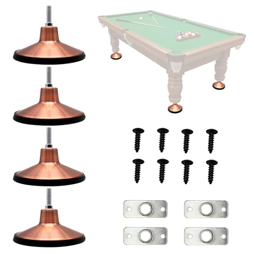 4X Large Pool Table Leg Levelers Leveling Table Height Raisers Feet Heavy Duty Without Damaging Flooring Replacement for Game Table