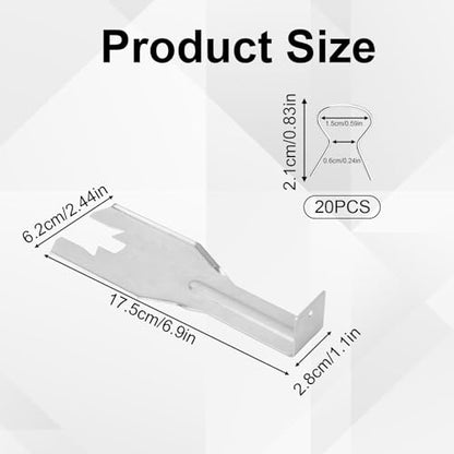 76951 Window Handle Removal Tool with 20pcs 76980 Retainer Clips, Window Handle Crank Removal Tool Metal Mechanic Automotive Repair Kit for Most Car Door Panel