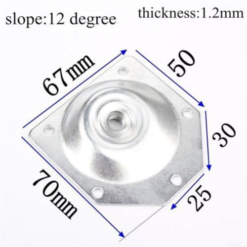FABULETTA Angled Leg Bracket, Galvanized Iron Furniture Foot Plate with Screws, for 3-4cm Solid Wood Table Chair Bedside Cabinet Assembly Repair Kit