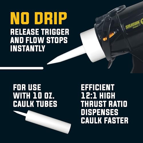 SILIGUN Caulking Gun - Anti Drip Extreme-Duty Caulking Gun - Patented New and Innovative Design - Lightweight ABS Frame - for the Smallest to the Largest Jobs - color: SILIGUN Caulk Gun