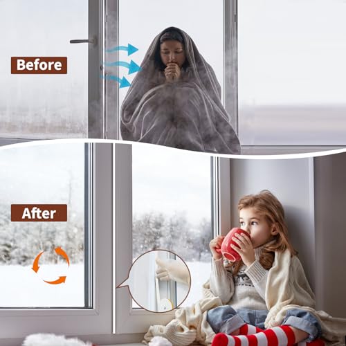 Yotache White Doors Windows Weather Stripping 1/4" x1/8", Foam Insulation Sealing Gasket Tape for Doors, Sliding Door, Total 50 Feet Long (3 X 16.5 Ft Each) - size: 1/4"x1/8"x 50ft
