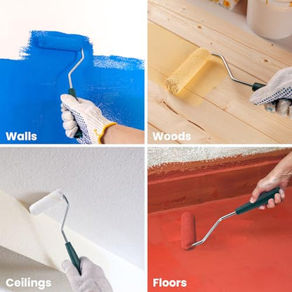 Paint Roller Covers, 26 Pack, 4 Inch 3/8" Nap Microfiber Small Paint Rollers Set, Mini Roller Brush Covers for All Paints and Stains, Painting Supplies for Painting House Wall Cabinet