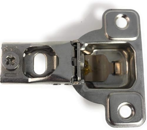 Salice E-Centra Nickel-Plated Metal 106-degree 9/16-inch Overlay Screw-on Face Frame Hinge with 2 Cams (2)