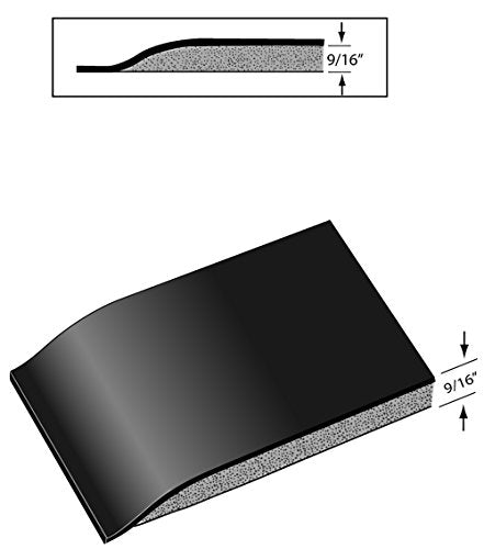 Rhino Mats HDT24X6 Heavy Duty Top Anti-Fatigue Mat, 2' x 6', 9/16", Vinyl, Black - size: 2' x 6', style: 9/16" THICKNESS