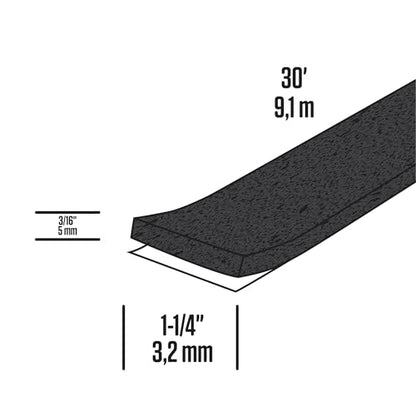 M-D Building Products 02352 30 ft. Gray Foam Tape Camper Seal for Camper Shells