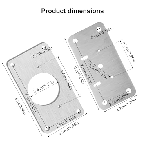 12 Pack Cabinet Hinge Repair Plate, Cabinet Doors Hinge Repair Kit, Stainless Steel Furniture Drawer Window Repair Plates with Mounting Screws, Easy to Install