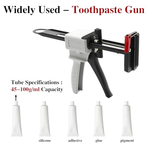 2026 New Toothpaste Tube Gun,Toothpaste Tube Glue Gun Squeezing Machine,Silicone Caulk Guns,Toothpastes Guns Dispenser,for DIY Projects,Caulking Sealant,Silicone Glue(White)