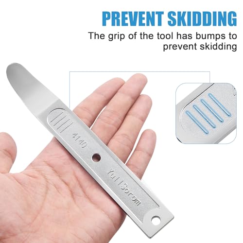 4140 Pry Tool,Pry Bar Trim Removal Tool,Pocket Pry Bar,Automotive Trim Removal Tool Kit,Aircraft Trim Removal Pry Tool,Interior and Exterior Trim Removal Kit for Planes - size: silver 2pcs