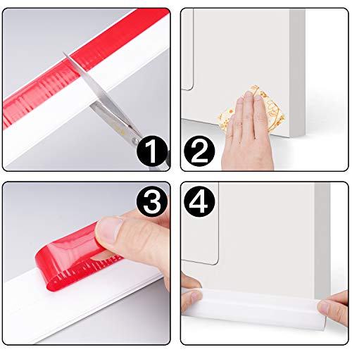 Camel Home Door Draft Stopper - Self Adhesive Door Seal, Soundproof, Weatherproof, 2" W x 39" L (2 Pack White) - color: White 2