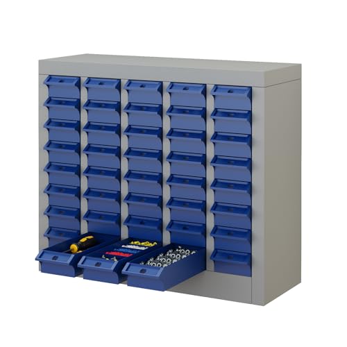 40-Drawer Parts Storage Cabinet – Multi-Purpose Organizer for Screws, Bolts, Nails, Craft Supplies, Legos, Makeup & Tools – Compact Plastic Drawer Unit for Garage, Workshop, Classroom & Home - size: 40 drawers