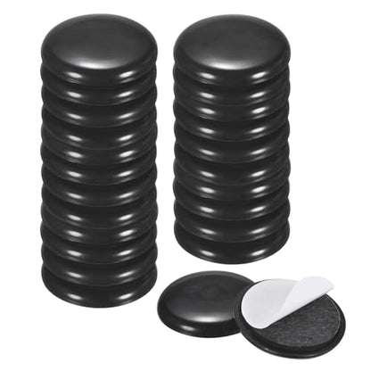 M METERXITY 24-Pack Furniture Sliders, 1.5" Diameter EVA Foam Felt Pad Self-Adhesive Mover Glides for Carpet/Chair/Tables, Furniture Round Pads Floor Protectors [Black] - size: 1.5"