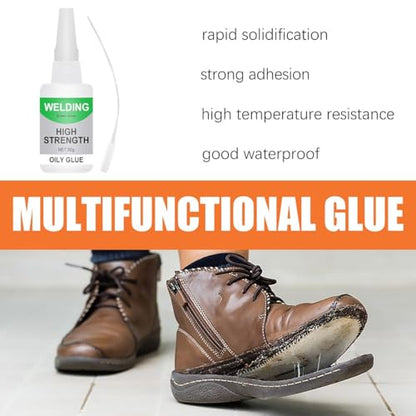 4PCS Uniglue Universal Super Glue,Welding High-Strength Oily Glue,Mighty Instant Glue,Fast Repair and Curing for Metals,Plastics,Jade Etc