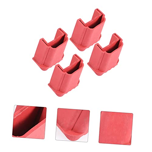 POPETPOP 4pcs Slip Mats for Ladders Non Slip Furniture Pads Staircase Step Treads Ladder for Stairs Outdoor - color: Red