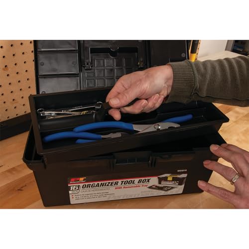 Performance Tool W54016 16-Inch Plastic Tool Box with Organizer - size: 16" Plastic Tool Box, style: Plastic Tool Box