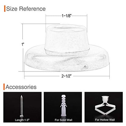 Concave Wall Door Bumper Stop Brushed Satin Nickel – 2-1/2” Outside Diameter Stainless Steel Cover with 1-1/8” Gray Rubber Bumper – Easy to Install with Screw - color: Concave-Satin Nickel, size: 1 Pack