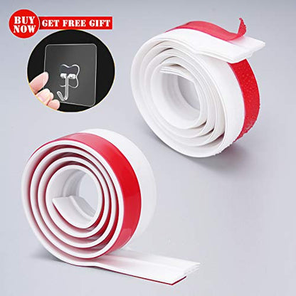 Camel Home Door Draft Stopper - Self Adhesive Door Seal, Soundproof, Weatherproof, 2" W x 39" L (2 Pack White) - color: White 2