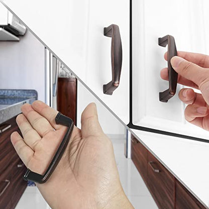 KOOFIZO 10 Pack 3 Inch Oil Rubbed Bronze Kitchen Cabinet Pulls Rubbed Bronze Cabinet Handles Bronze Cabinet Hardware for Kitchen Cabinets 1817 Drawer Dresser Cupboard Bedroom - color: Oil Rubbed Bronze, size: 3" CC - 10pcs