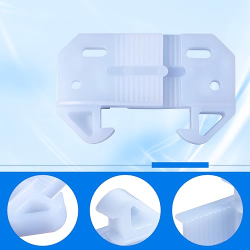 AceOrbit 10 Pack White Drawer Guides for Old Drawers Plastic Replacement Guides Brackets with Screws Drawer Track Parts Adjustable 1" to 1-1/2" x 5/16" for Furniture, Dressers