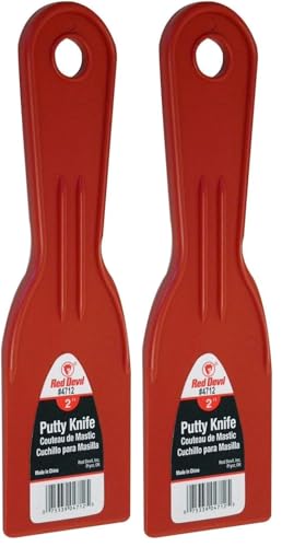 Red Devil 4712 Putty Knife, 2" (Pack of 2) - size: 2 Inch (Pack of 2), style: Plastic