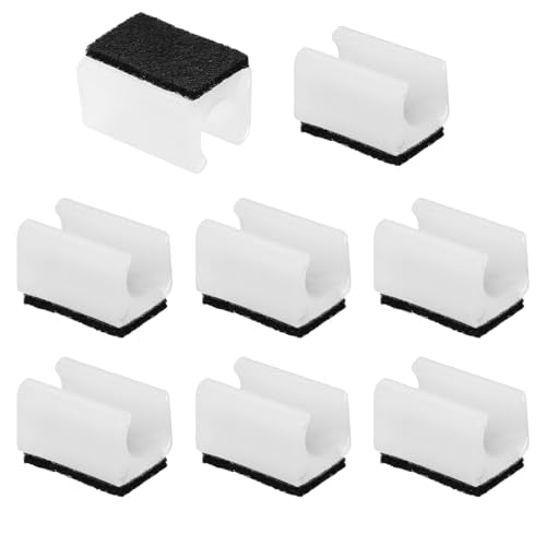 PATIKIL 8pcs Rectangle Chair Leg Cover with Felt Pad, 12mm Slide Smoothly No Scratches No Noise Furniture Feet Hardwood Protectors Tips Floor Glides Tubing Caps for Office,White Black - color: White Black, size: 12MM