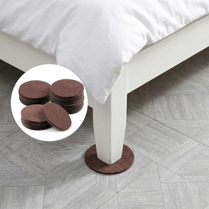 16Pcs 3” Felt Furniture Pads for Sofa Felt Pads for Hardwood Floor Round Table Pad Furniture Feet Protectors for Sofa Anti Scratch Floor Protectors Self Adhesive for Table Legs, 5mm Thick, Brown