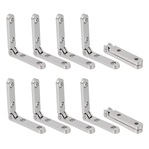 10 Pcs 90 Degree Hinges Wooden Box Gift Wine Jewellery Box Chest Case Hinge Cabinet Hardware with Screws (Silver) - color: Silver