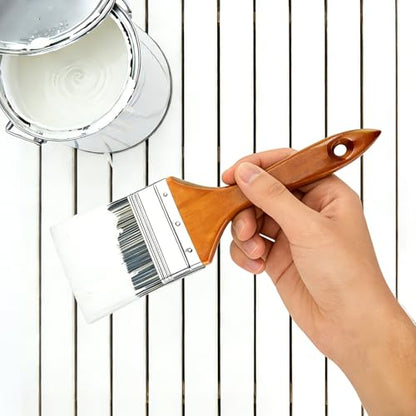 Great Andrew Paint Brush 3-inch, Wood Paint Brush for Painting Walls, Fences, Trim, Home, Interior & Exterior, for All Latex, Oil Paints & Stains, Utility Disposable Brush - size: 1 pcs - 3-inch