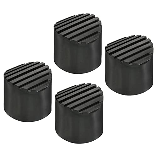 MECCANIXITY Ladder Non-Slip Feet Mat 60mm ID Rubber Round Telescopic Ladder Accessories Pad Cover Cushion for Ladder Protection Black Pack of 4 - size: 60mm