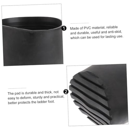 2pcs Non-Slip Pad for Ladder Ladder Legs Covers Outdoor Stair Treads Non-Slip Folding Feet Mat - size: 7.7X7.7CM