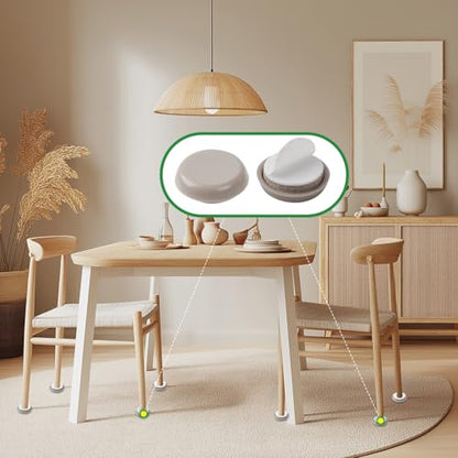 Furniture Sliders,22mm Round Table and Chair Leg Sliding Pad for Easy Moving on Carpet Hardwood (16pcs) - size: 22mm, Round