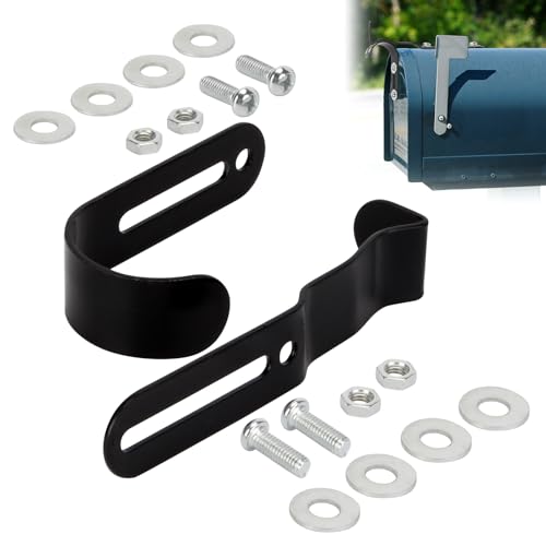 Mailbox Latch and Handle Kit, Metal Mailbox Latch Clips Replacement Set Easy Installation for Repairing Mailbox Door, Mailbox Door Repair Accessories with Screws Gaskets Nuts for Repair
