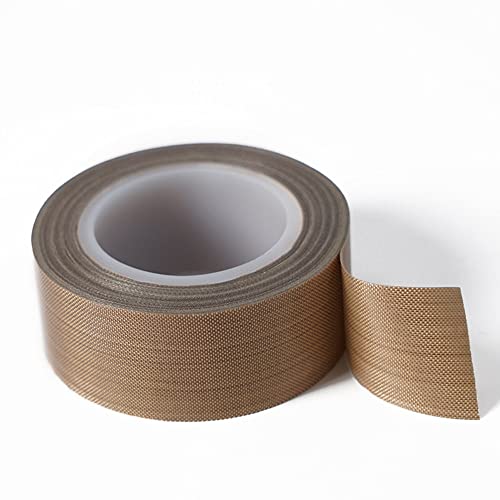 Teflon Tape,1/2-inch x 33 Feet x 0.18mm Low Friction Tape High Temp Adhesive Tape,Abrasion Resistant,Surface Protection for Wood,Drawer,Cabinet,Furniture,Vacuum Sealer & Hand Impulse Sealers - color: Brown, size: 1 Roll 1/2-inch x 33 Feet
