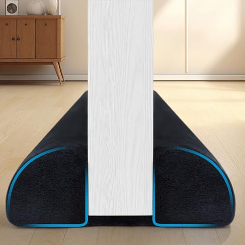 Under Door Draft Stopper for Bottom of Door 36 inch 90° Twin Triangle Door Draft Blocker Large Gap Draft Guard Door Seal Strip Soundproof Sweep Blocks Noise, Light, Dust Home Dorm Room Essential - size: 36"