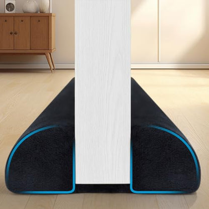 Under Door Draft Stopper for Bottom of Door 32 inch 90° Twin Triangle Door Draft Blocker Large Gap Draft Guard Door Seal Strip Soundproof Sweep Blocks Noise, Light, Dust Home Dorm Room Essential - size: 32"
