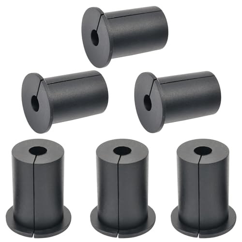 EASYEAH 6pc Starlink Cable Grommet 1" Silicone Waterproof Wall Hole Pass Through Split Cable Bushings for TV Wire Ethernet Cord, Starlink Cable Routing Kit Accessories, 38mm/1.5" Ht, Black - color: Black-6, size: 1 in Dia x 1.5 in H