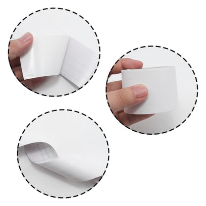 Lilaly 2 inches x 32 feet Wood Grain Repair Tape,Imitation Wood Grain Tape,Widely Used for Tables, Doors, Floor and DIY(White) - color: White