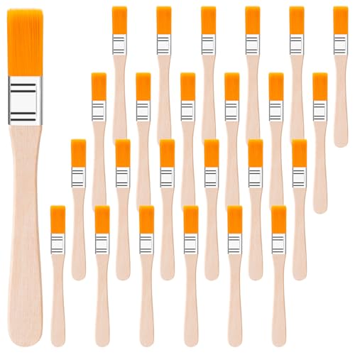 YGAOHF 25 Pcs Small Paint Brushes for Touch Up, Chip Paint Brushes for Walls, 1/2 Inch Trim Painting Brush with Wooden Handle, Cabinets, Fences, Edge Painting Tool
