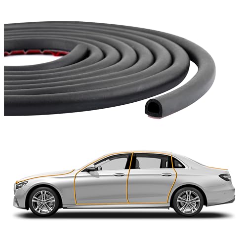 26Ft Automotive Weather Stripping,D-Type Car Door Seal Strip Fits for Doors Hoods Trunk Lids,Universal Self Adhesive Car Weather Stripping Car Accessories for Most Trucks (26Ft) - color: D Type-26Ft